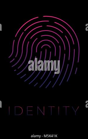 Colorful Fingerprint ID Stock Vector