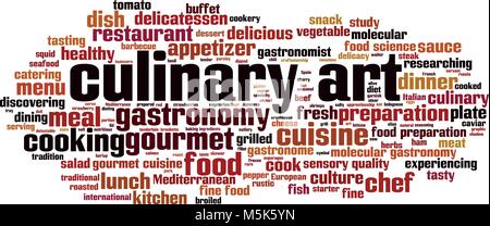 Culinary art word cloud concept. Vector illustration Stock Vector