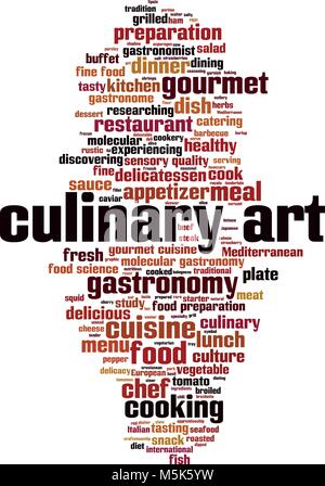 Culinary art word cloud concept. Vector illustration Stock Vector