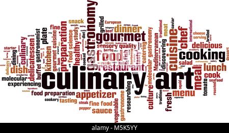 Culinary art word cloud concept. Vector illustration Stock Vector