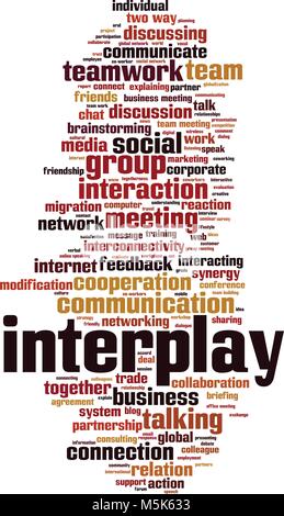 Interplay word cloud concept. Vector illustration Stock Vector