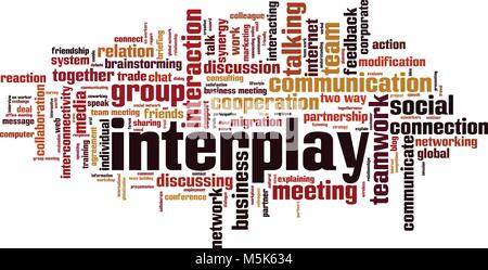 Interplay word cloud concept. Vector illustration Stock Vector