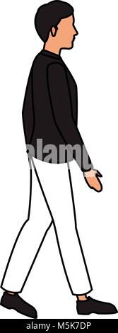 Man walking cartoon Stock Vector