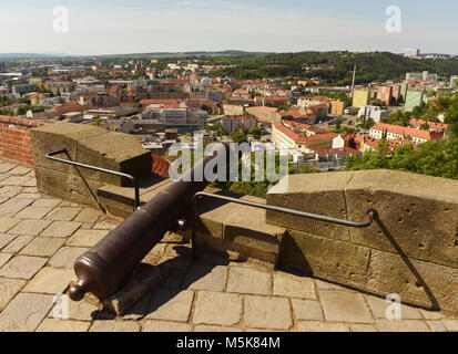 View of city Brno from Spilberk Castle, Czech Republic. Stock Photo