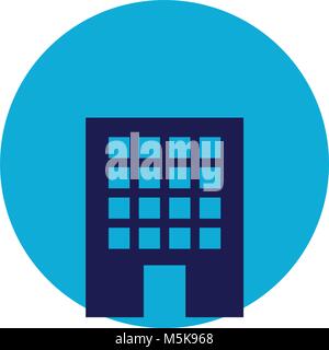 Apartment vector icon on blue background, house symbol. Modern, simple flat isolated illustration for web site or mobile app Stock Vector