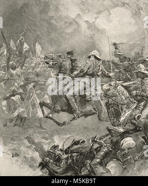 The charge of the 21st Lancers, the Battle of Omdurman, 2 September 1898 Stock Photo
