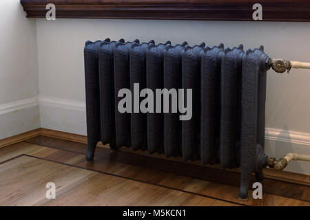 Retro styled cast iron radiator Stock Photo