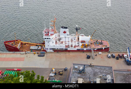 CCGS Martha L Black a light icebreaker and buoy tender, Canadian Coast Guard, Quebec City, Quebec Province, Canada. Named after Canadian politician. Stock Photo