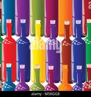 Wine glass vector seamless pattern Stock Vector