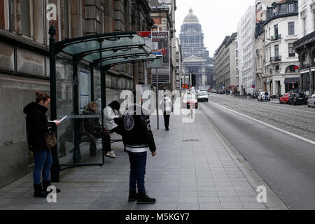 The Palace of Justice  or Law Courts of Brussels is the most important court building in Belgium. Stock Photo