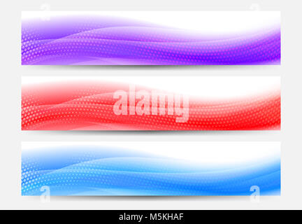 A modern set of vector Web Banner Header with Flowing Abstract Background Stock Photo