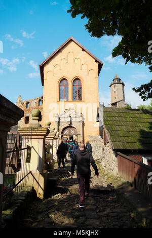 Renaissance entrance gate tower to the Grodno Castle in Zagorze Slaskie, Poland. Stock Photo