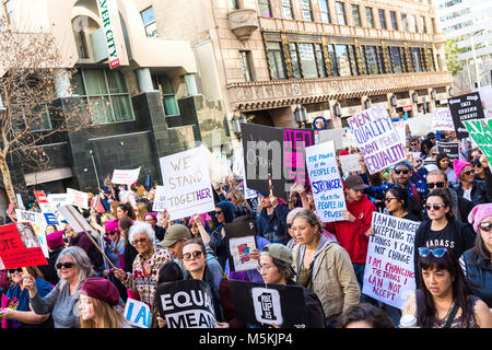 Woman's  March in Downtown Los Angeles, January 20, 2018