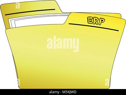 Icon ERP Folder - Vector Stock Vector