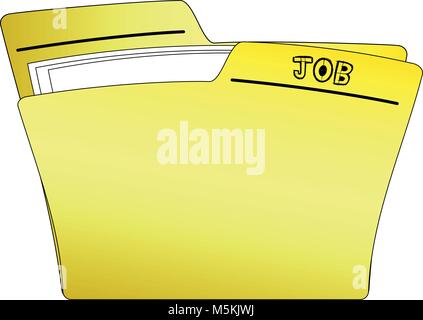 Icon Job Folder - Vector Stock Vector