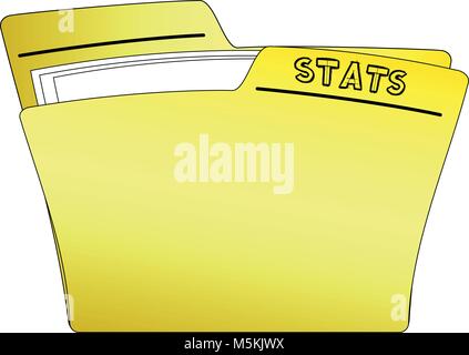 Icon Stats Folder - Vector Stock Vector