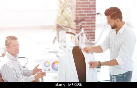 menswear designers working in the Studio. Stock Photo