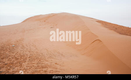 Empty sand dunes of Mue Ne in Vietnam during sunset Stock Photo