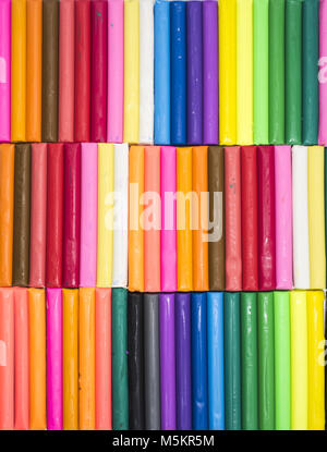 Color pieces of plasticine isolated on white background Stock Photo