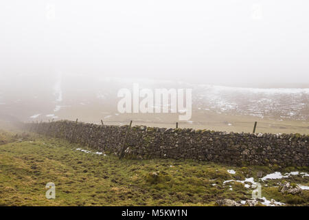 Drystone wall on the Settle Loop in the Yorkshire Dales Stock Photo