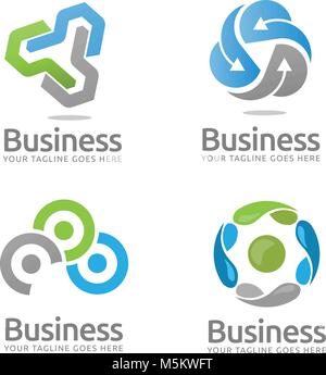Simple and elegant technology logo concept suitable for all kind software, technology, media business. Stock Vector
