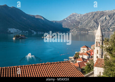 Bay of Kotor in Montenegro Stock Photo