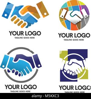 handshakes logo Stock Vector