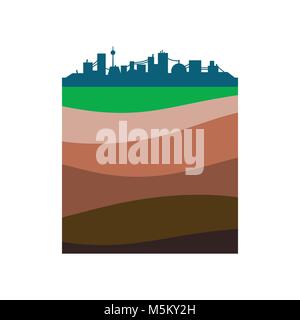 Layers of the earth. Stock Vector