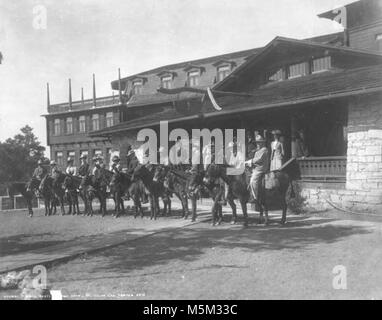 grand canyon historic el tovar hotel mules well dressed trail party m5m33c