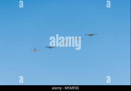 Temple City, Los Angeles, USA. 24th February, 2018. Figer aircraft opening ceremony of the famous 74th Camellia Festival Parade on FEB 24, 2018 at Temple City, Los Angeles County, California Credit: Chon Kit Leong/Alamy Live News Stock Photo