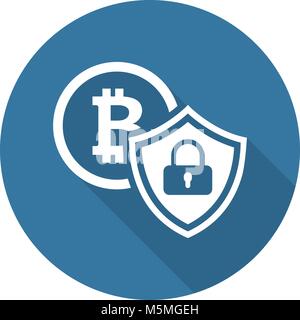 Cryptocurrency Security Icon. Stock Vector