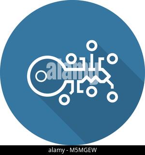 Encryption Key Icon. Stock Vector
