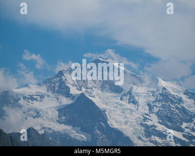 Jungfrau mountain peak seen from Schynige Platte Stock Photo