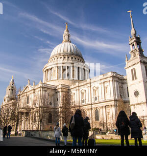 St Paul's Cathedral on Ludgate Hill, London. Location for the Royal wedding of Prince Charles and Lady Diana. Stock Photo