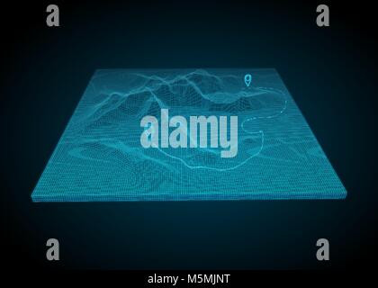 Abstract vector landscape background.  Stock Vector