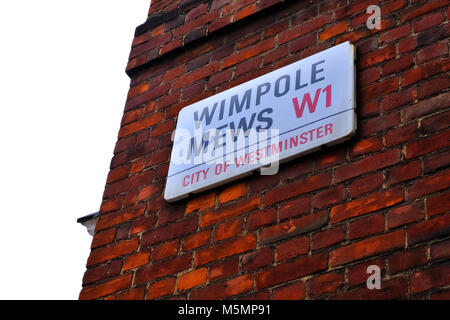 Wimpole Mews Westminster London W1 Stock Photo