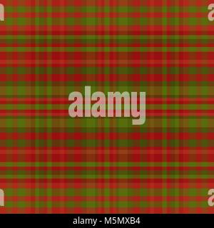 abstract vector tartan seamless - red and green Stock Vector