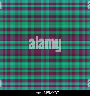 abstract vector tartan seamless - teal and purple Stock Vector