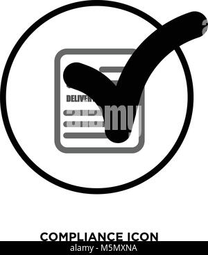 compliance icon vector Stock Vector