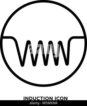 induction icon vector Stock Vector