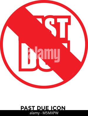 past due icon Stock Vector