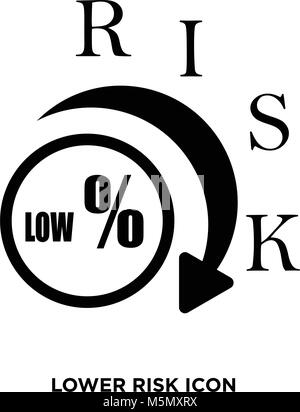 lower risk icon Stock Vector Art & Illustration, Vector Image