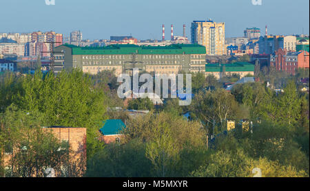 Central residential area of the city of Omsk in summer Stock Photo