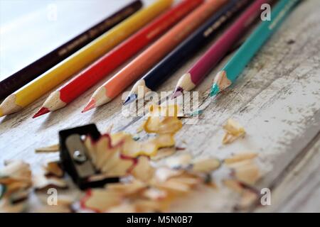Colored Pencils Stock Photo