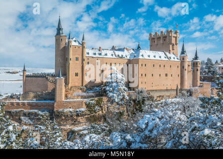 View of Alcazar of Segovia Stock Photo