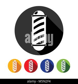 Barber's Pole Stripes Icons Vector Graphic Design Stock Vector