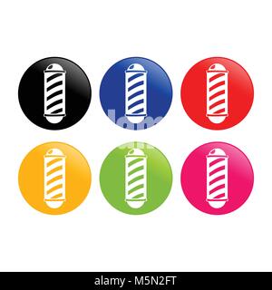 Barber's Pole Colorful Icons Vector Graphic Design Stock Vector