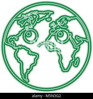 cartoon earth globe planet sad character Stock Vector