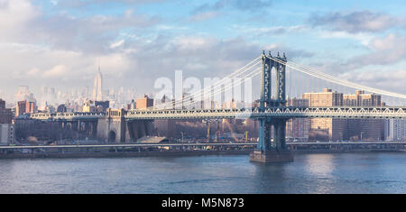 View of Williamsburg Bridge in New York City Stock Photo