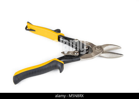 Manual industrial scissors for cutting the tin Stock Photo